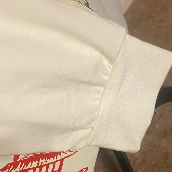 White Asian Themed T-Shirt Dress - Picture 3 of 16